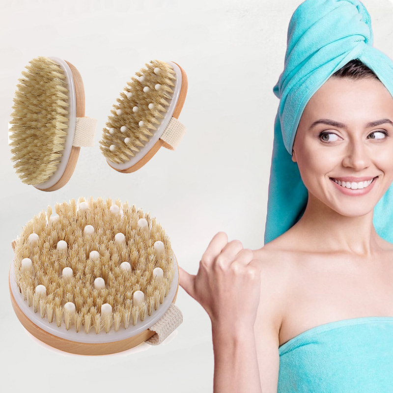 Dry Brush Body - 1 шт. Деревянная отшелушивающая массажная щетка